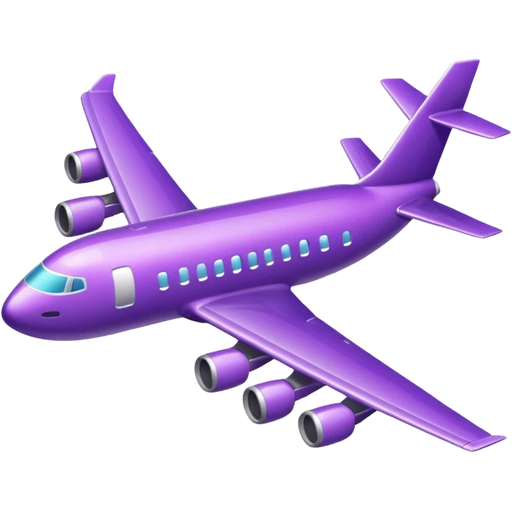 glitter purple avião emoji