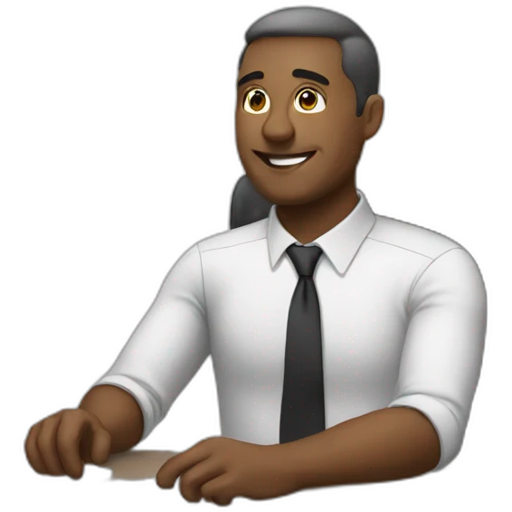 office man at the table emoji