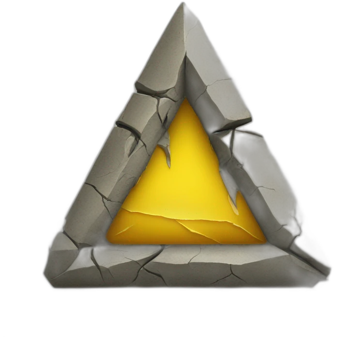cracked yellow triangle emoji
