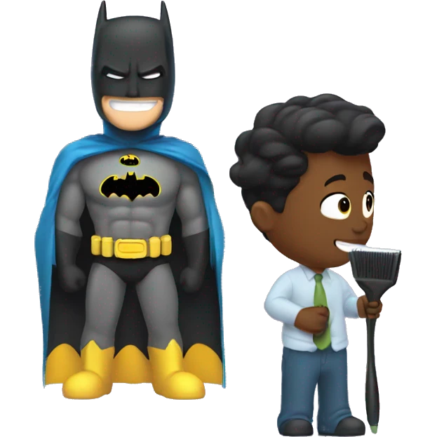 Batman brushing hair  emoji