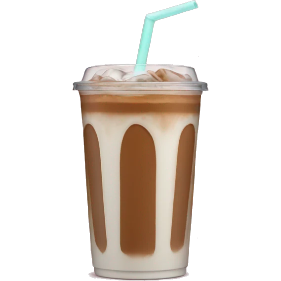 Iced coffee pink emoji