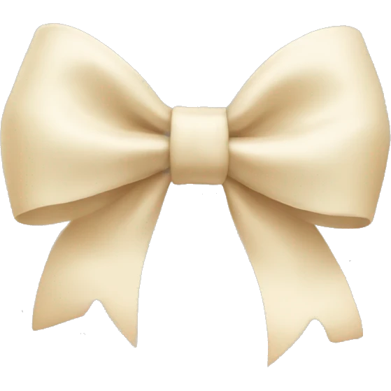 Cream colored bow emoji