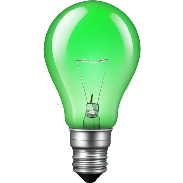 The green light bulb emoji