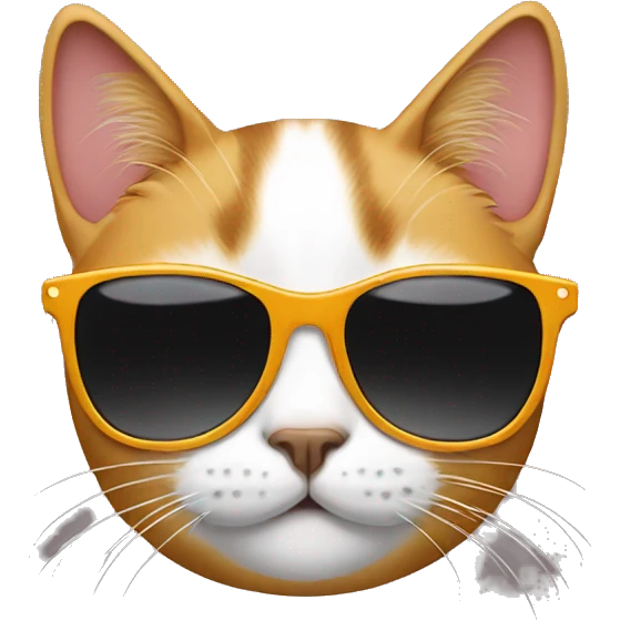 Cat with sunglasses emoji