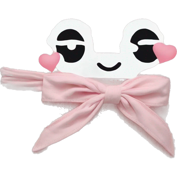 Fold babypink blanket with bow emoji