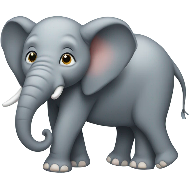 Elephant with 3 trunks emoji