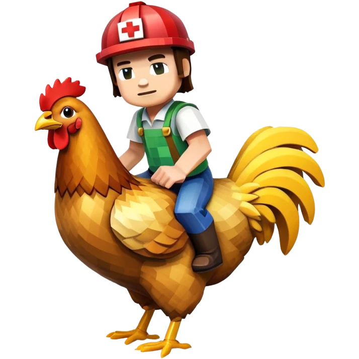 Minecraft chicken jockey  emoji