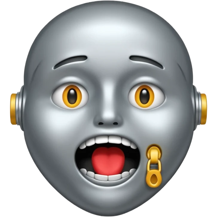 zipper closing a mouth shut emoji