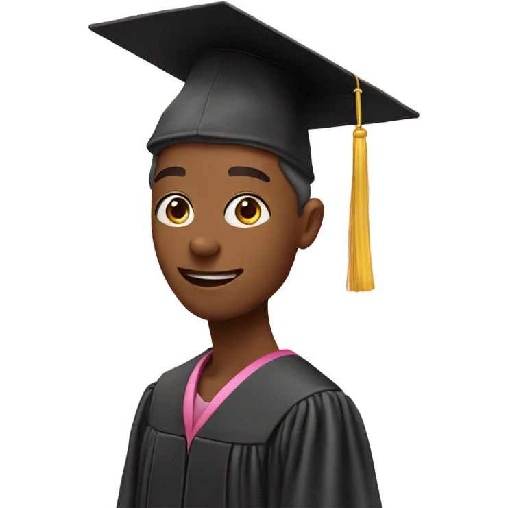 human in a pink graduation hat emoji
