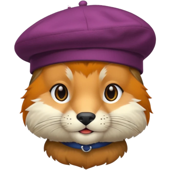 animal wearing berret emoji