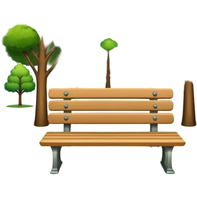 park with benches emoji