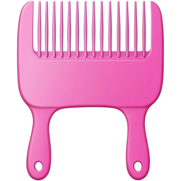 One wide tooth comb pink emoji