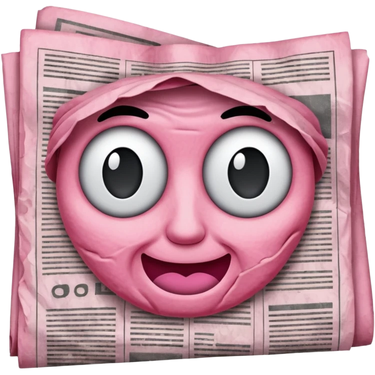 pink newspaper emoji