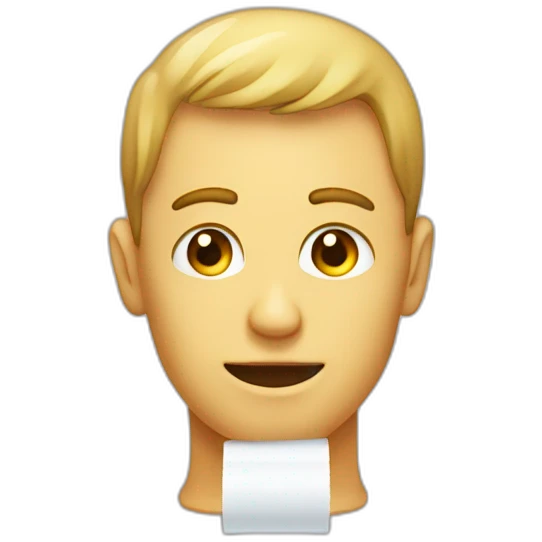 male head and neck sticking out of a toliet emoji