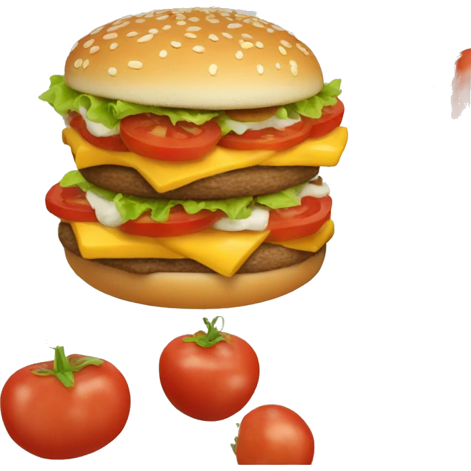 Big Mac pas avec des tomates emoji
