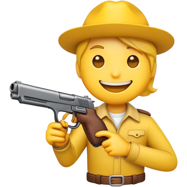emoji holding gun emoji
