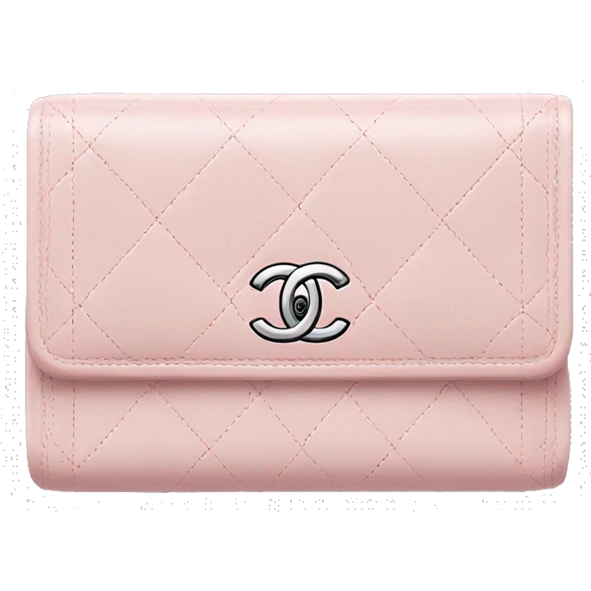 Pastel pink Chanel wallet emoji