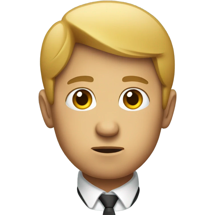 serious face down  emoji