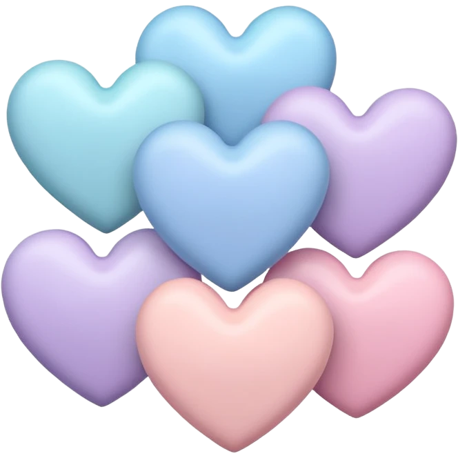 Pastel color hearts emoji