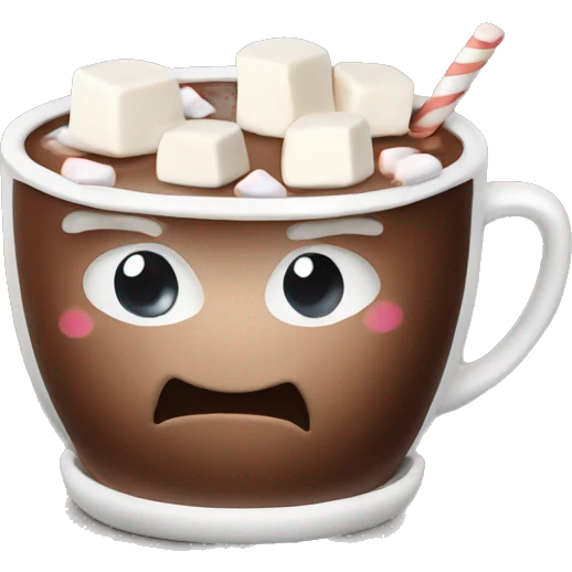 Hot chocolate with marshmallows  emoji