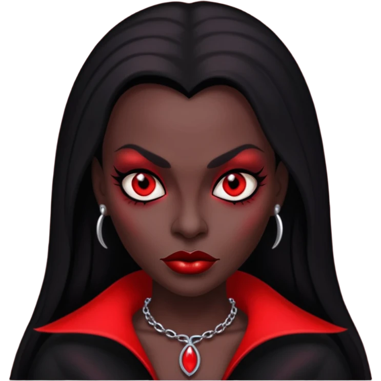 vampira pele negra olho vermelho  emoji