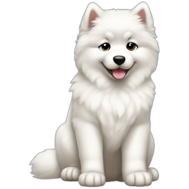 samoyed sit puppy full body emoji