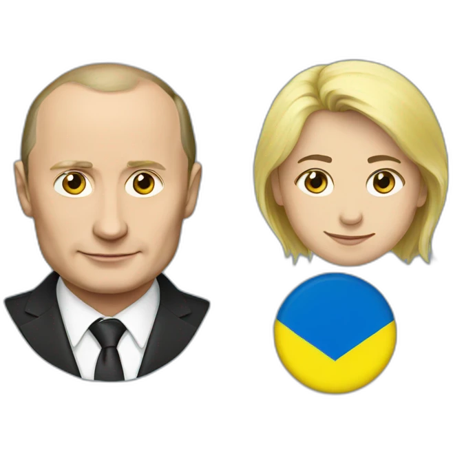 putin and ukraine flag emoji