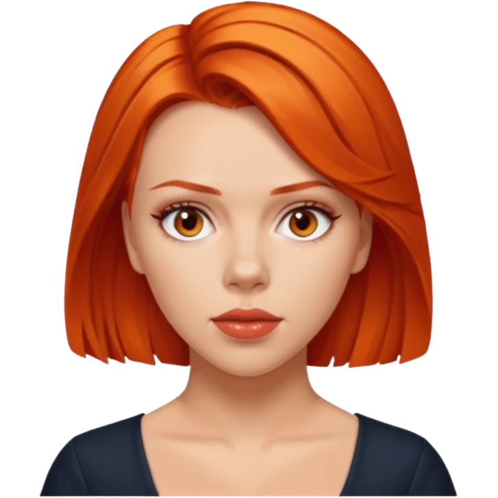 scarlett johansson, orange red emoji