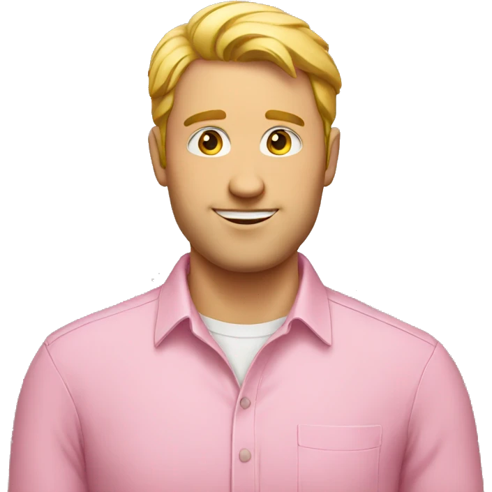 white guy in a pink shirt emoji