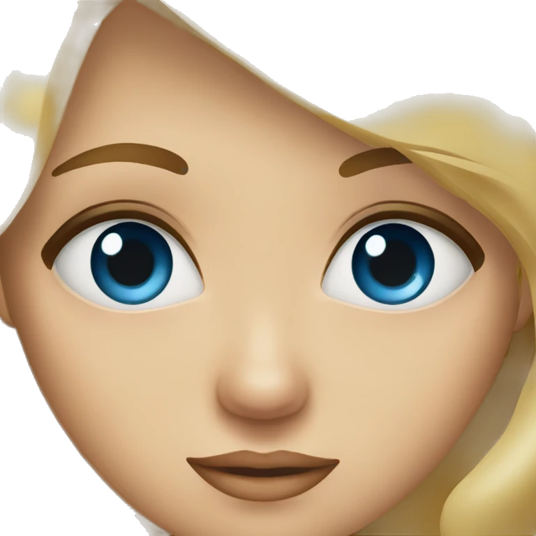 Rubia ojos azules emoji