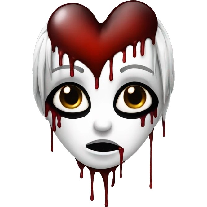 Black heart bleeding emoji