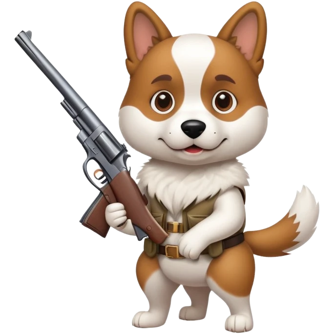 Hund mit einer waffe  emoji