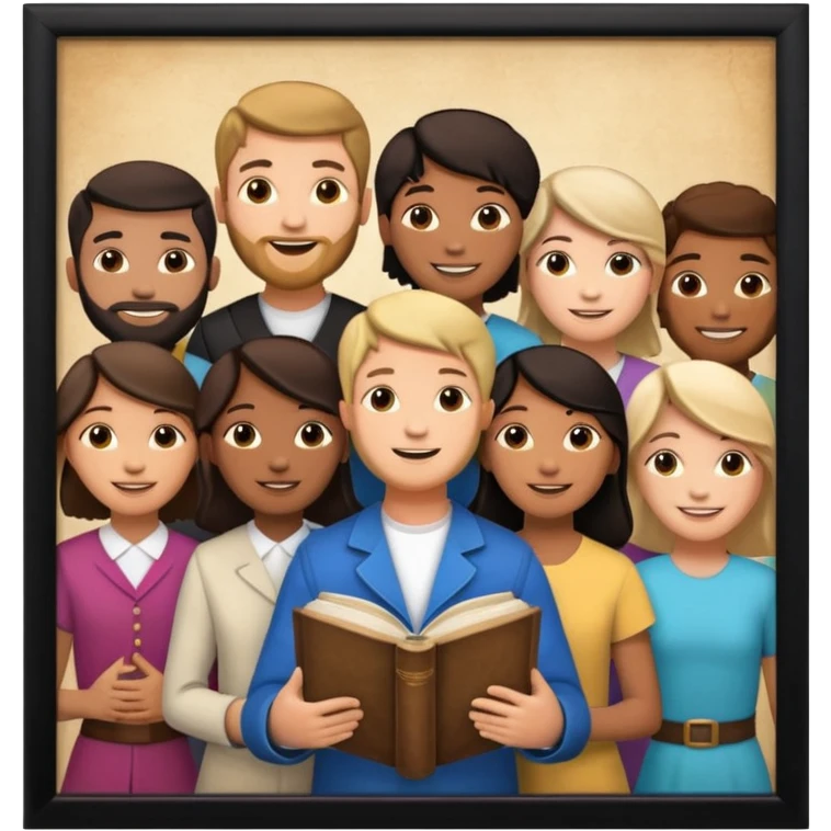 bible showing equality for all races and genders with different races around ut emoji