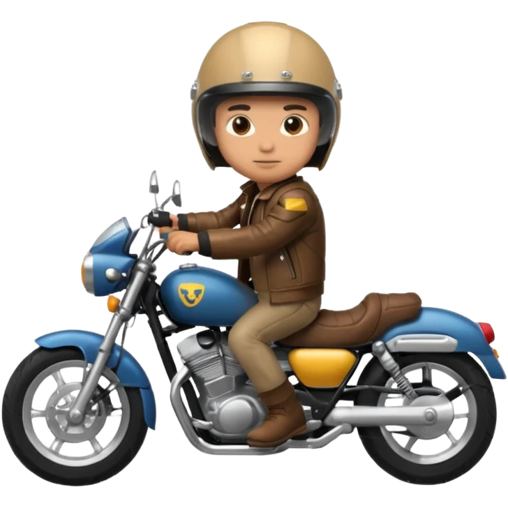 Boy riding motorcycle emoji