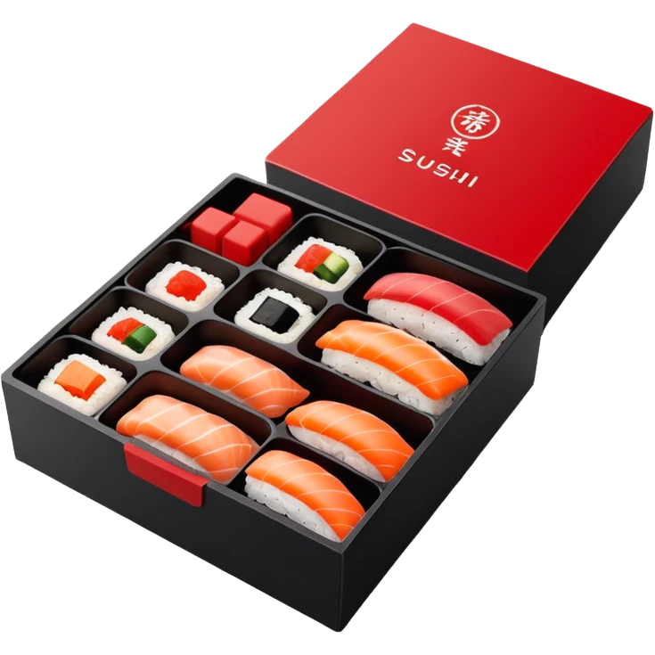 Food packaging from a Japanese restaurant emoji