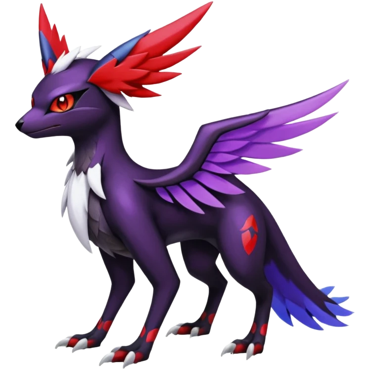 Shiny Evil Latias-Umbreon-Noivern-Silvally-Pokémon-Fakémon-fusion (full body) emoji