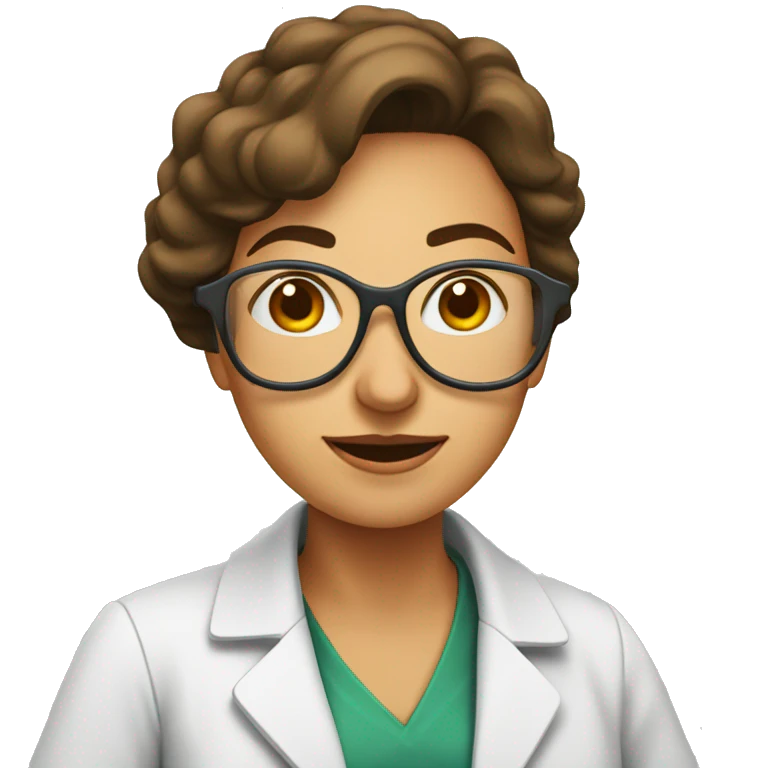 woman scientist with a beaker emoji
