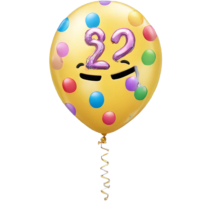 2025 birthday ballon emoji