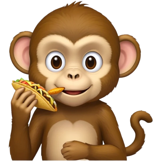Preppy monkey eating tacobell emoji