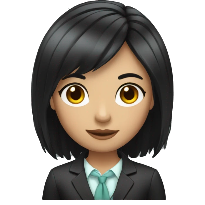 girl Manager with blacck hair wildberries  emoji