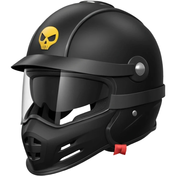 Rider helmet black matte at the back theres ribbon attached for female rider it is a full face only do not include the lady emoji