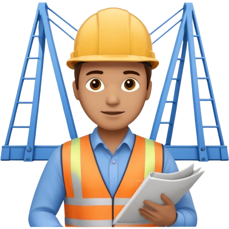 civil engineer building a bridge emoji