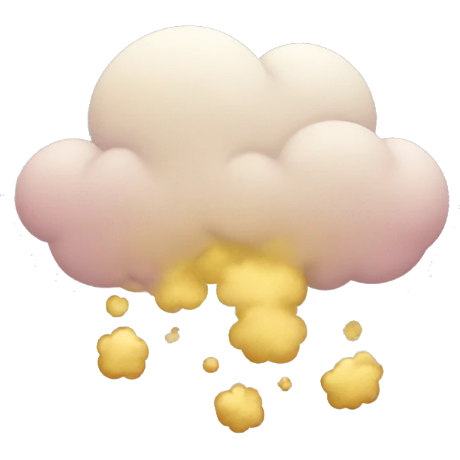 pastel gold cloud emoji