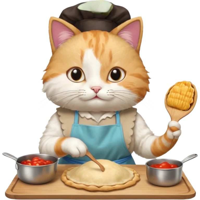 A cat making empanadas emoji