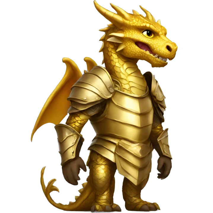dragon wearing golden armor emoji