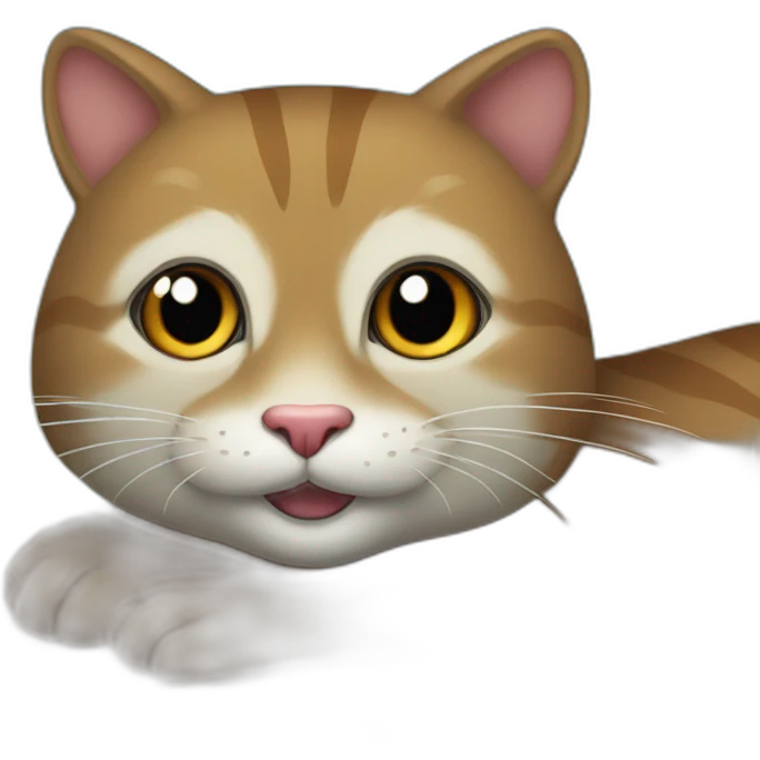 Un chat sur une loutre emoji