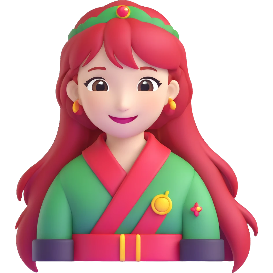 Hong Meiling smiling emoji