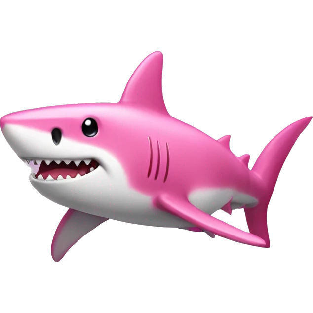 Pink shark emoji