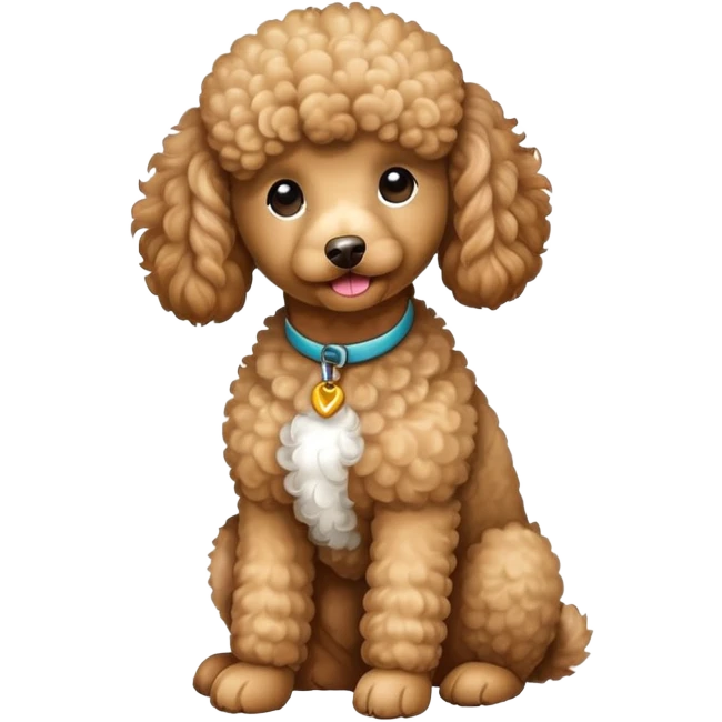 Small Light Brown Poodle Sitting emoji