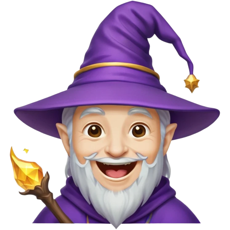 purple hat wizard laugh emoji